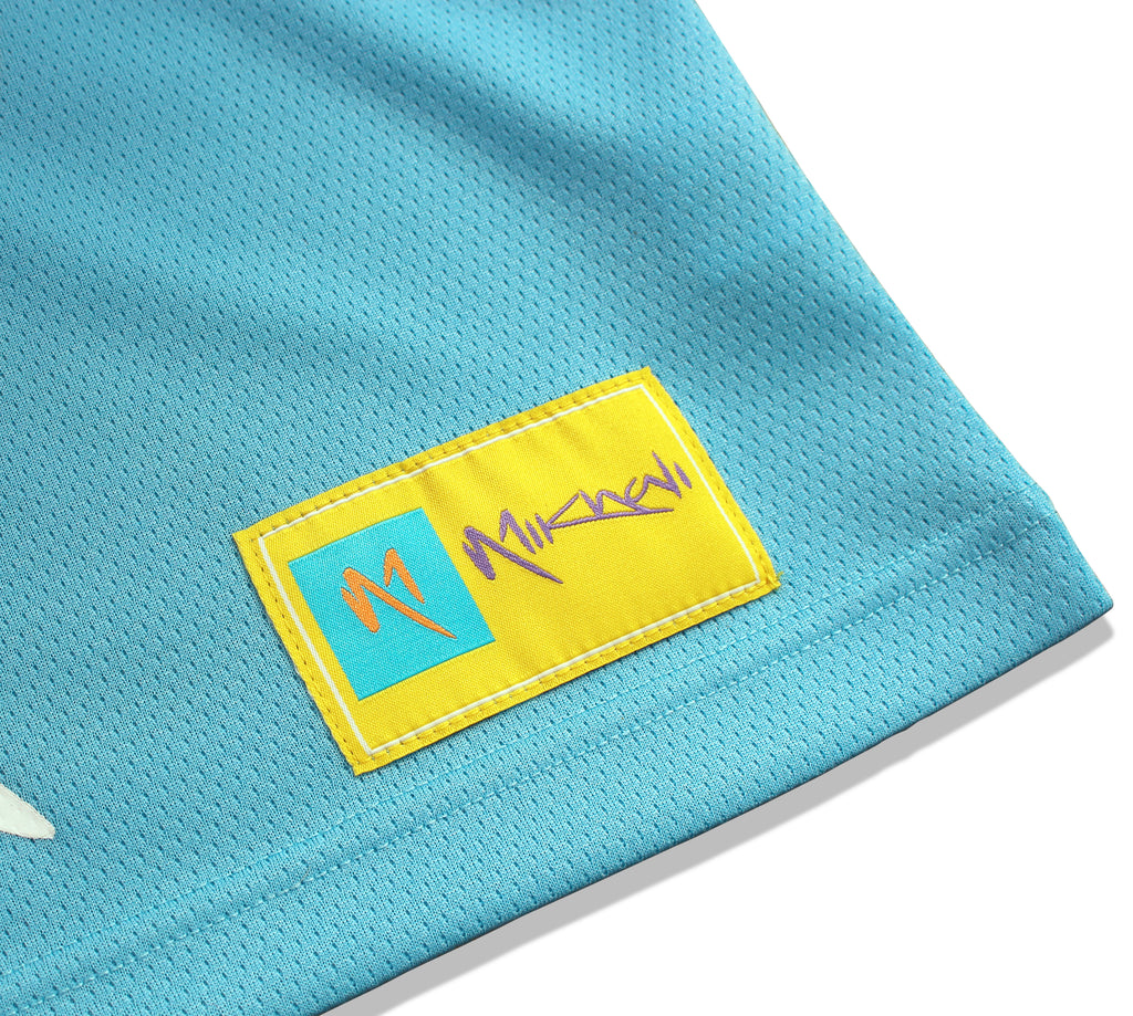NWG OVERSIZED BOXY MESH CROP JERSEY / BABY BLUE
