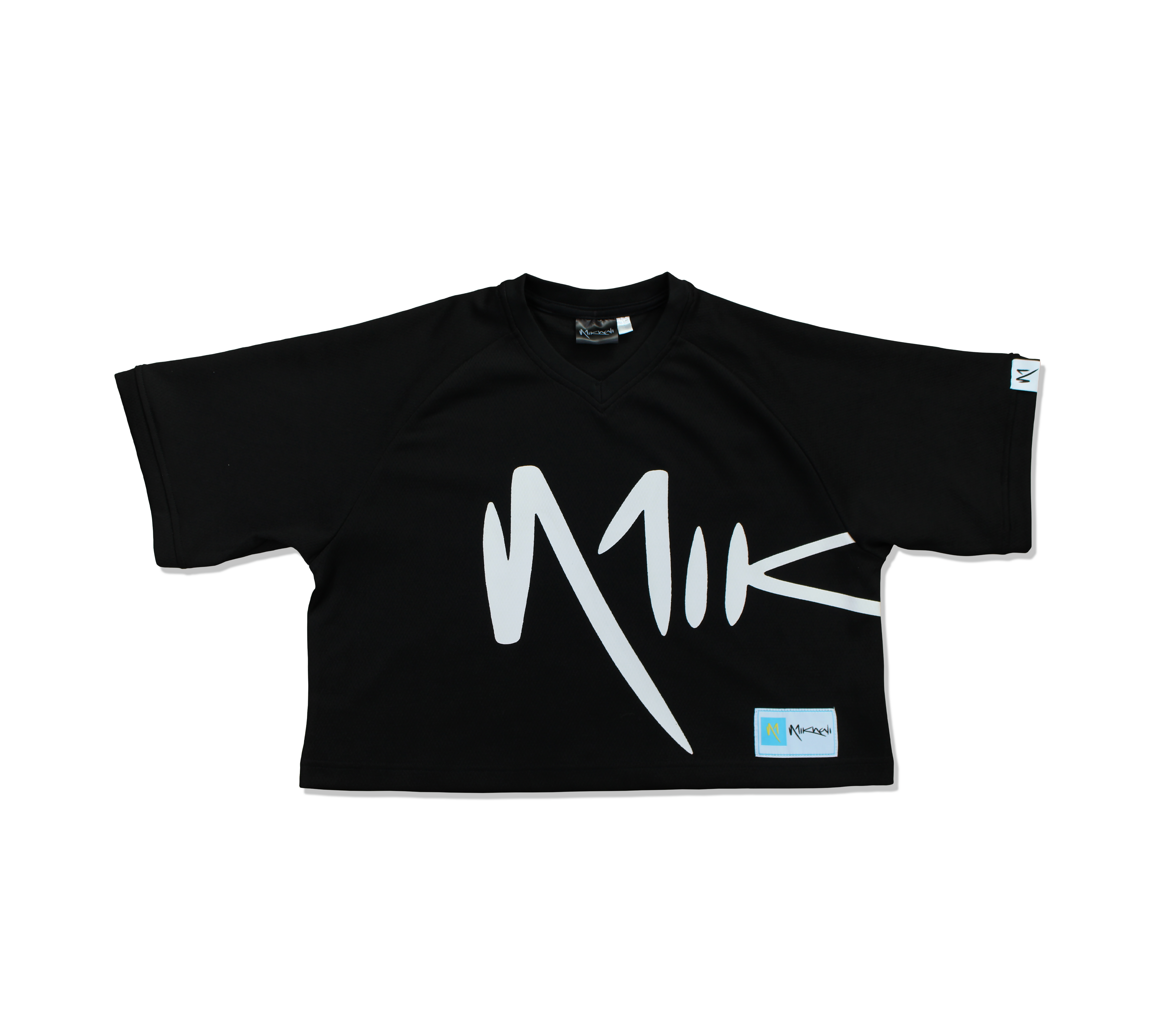 NWG OVERSIZED BOXY MESH CROP JERSEY / BLACK