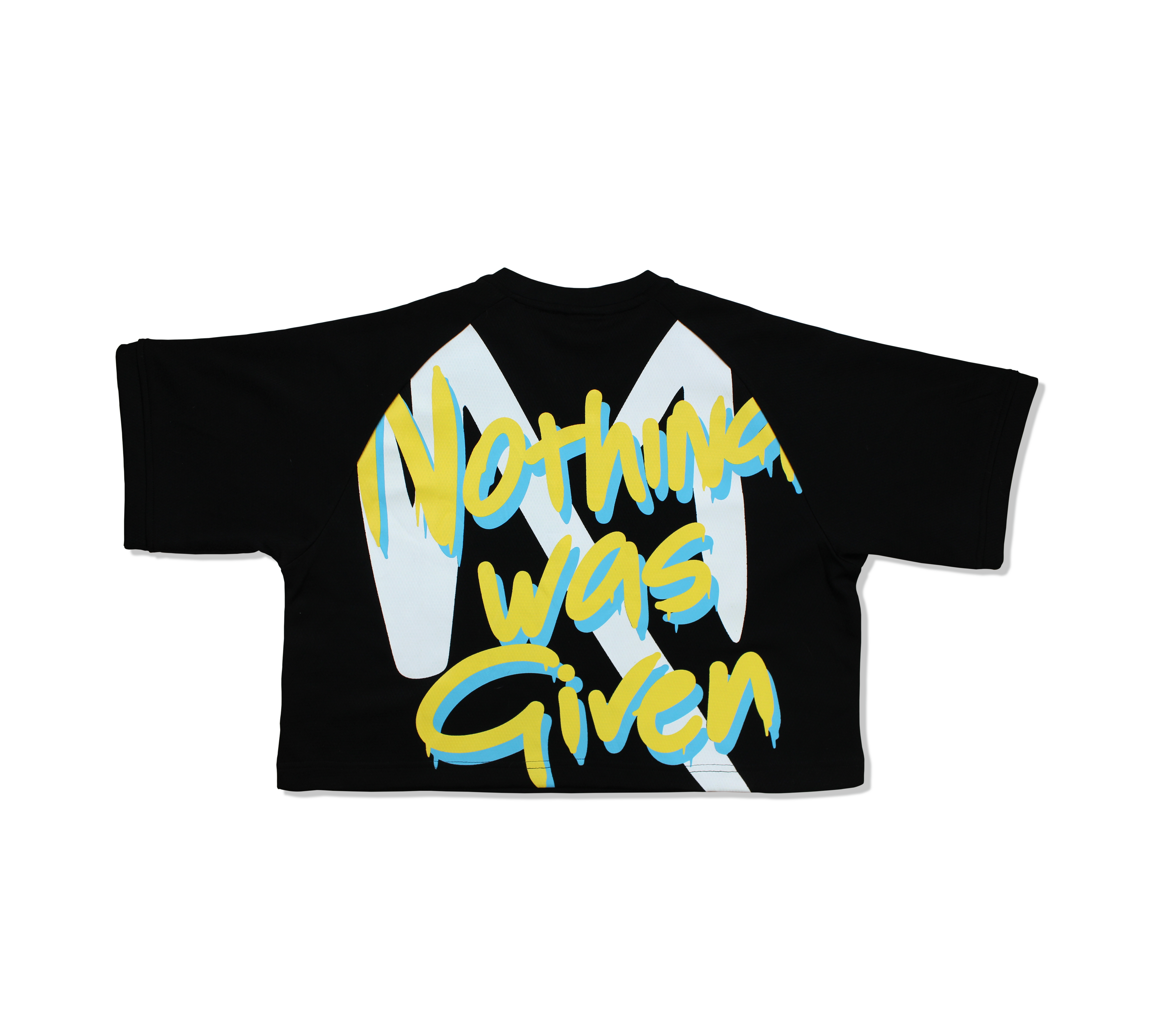 NWG OVERSIZED BOXY MESH CROP JERSEY / BLACK